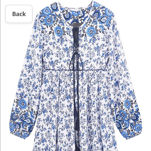 BRAND NEW!! R.Vivimos Long Sleeve Floral Midi Dres - Picture 2 of 4